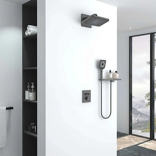 Душевая система Vincea Inspire VSFW-3I21MT4RGM встраиваемый, термостат, вороненая сталь Душевая система Vincea Inspire VSFW-3I21MT4RGM встраиваемый, термостат, вороненая сталь