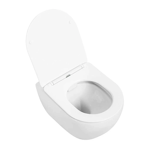 Унитаз подвесной CEZARES STYLUS CZR-513-TH-R/CZR-2316-SC безободковый с сиденьем Унитаз подвесной CEZARES STYLUS CZR-513-TH-R/CZR-2316-SC безободковый с сиденьем