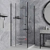 Душевой уголок Paini Cox 78YO9090 90х90 см квадратное, распашное, универсальное, черный Душевой уголок Paini Cox 78YO9090 90х90 см квадратное, распашное, универсальное, черный