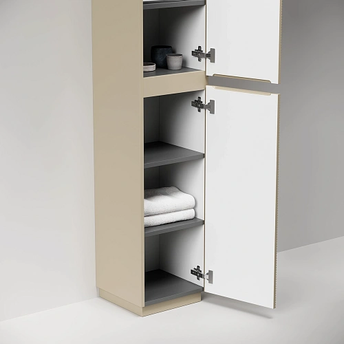 Шкаф-пенал SANCOS Folk Floor PFL35FCP 350х350х1880 мм капучино, напольный Шкаф-пенал SANCOS Folk Floor PFL35FCP 350х350х1880 мм капучино, напольный