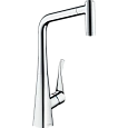 Смеситель для кухни Hansgrohe Metris M71 320, Eco, с вытяжным душем, 2jet, sBox 73824000, хром Смеситель для кухни Hansgrohe Metris M71 320, Eco, с вытяжным душем, 2jet, sBox 73824000, хром