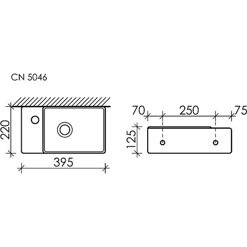 Раковина Ceramica Nova ELEMENT CN5046 белый подвесная Раковина Ceramica Nova ELEMENT CN5046 белый подвесная