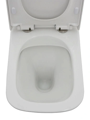 Чаша напольного унитаза AQUAme Rimless AQM1005 c сиденьем SoftClose, горизонтальный выпуск 620x345x4 Чаша напольного унитаза AQUAme Rimless AQM1005 c сиденьем SoftClose, горизонтальный выпуск 620x345x4