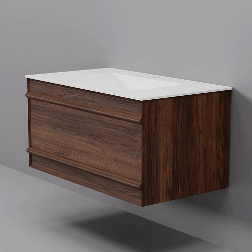 Тумба с раковиной ArtDecco Bridget 80 ABR08W22S200 черный орех Тумба с раковиной ArtDecco Bridget 80 ABR08W22S200 черный орех