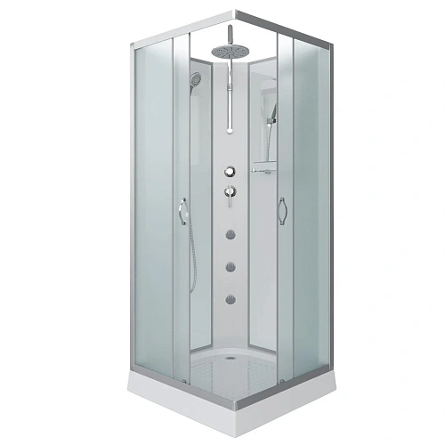 Душевая кабина Niagara Classic NG-1101-14BKTG (900х900х2100) низкий поддон (13см) стекло матовое с полкой 11011423BKTG Душевая кабина Niagara Classic NG-1101-14BKTG (900х900х2100) низкий поддон (13см) стекло матовое с полкой 11011423BKTG