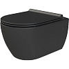 Картинка анонса товара «унитаз подвесной boheme nero 961-set-2-b с биде черный матовый с крышкой»