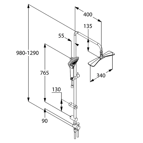Душевая стойка Kludi Fizz 6709105-00 Душевая стойка Kludi Fizz 6709105-00