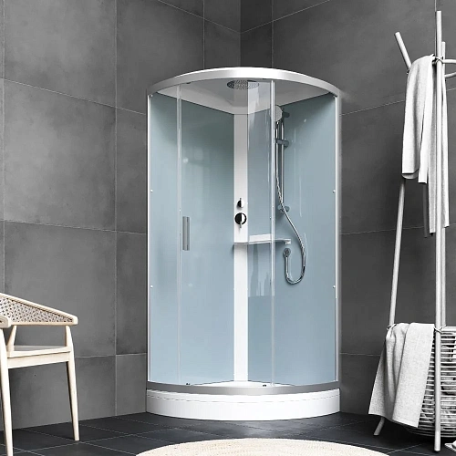 Душевая кабина AM.PM X-Joy W88C-401-090WT 90x90, четверть круга, профиль белый, стекло прозрачное Душевая кабина AM.PM X-Joy W88C-401-090WT 90x90, четверть круга, профиль белый, стекло прозрачное