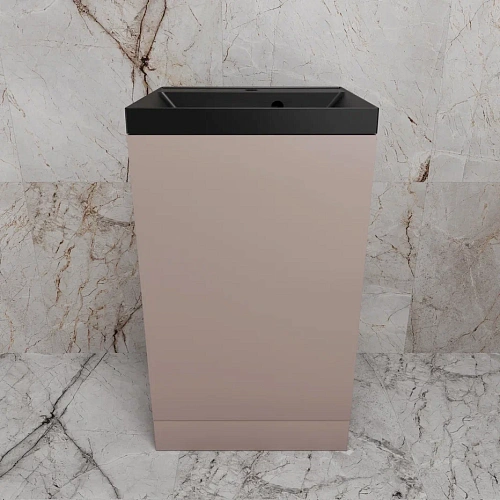 Тумба под раковину Style Line МОНО 50 см ЛС-00002453 напольная, санд пудровый Тумба под раковину Style Line МОНО 50 см ЛС-00002453 напольная, санд пудровый