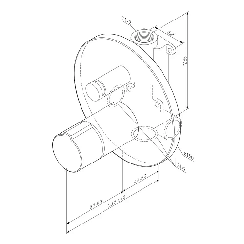 Смеситель для ванны AM.PM X-Joy F85A45722 встраиваемый, черный Смеситель для ванны AM.PM X-Joy F85A45722 встраиваемый, черный