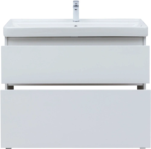 Тумба под раковину Aquanet Вега 100 00344125 напольная, белый глянец Тумба под раковину Aquanet Вега 100 00344125 напольная, белый глянец