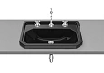 Раковина Roca Carmen накладная 60х45, 3 отверстия для смесителя, черный 3270A5563 Раковина Roca Carmen накладная 60х45, 3 отверстия для смесителя, черный 3270A5563