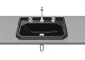 Раковина Roca Carmen накладная 60х45, 3 отверстия для смесителя, черный 3270A5563 Раковина Roca Carmen накладная 60х45, 3 отверстия для смесителя, черный 3270A5563