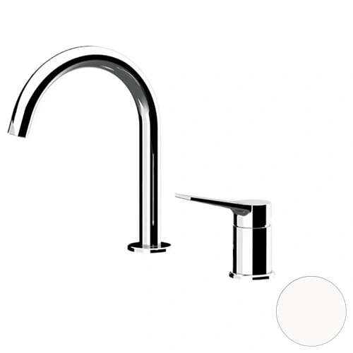 Смеситель для раковины Remer Slash SL57BO, белый матовый Смеситель для раковины Remer Slash SL57BO, белый матовый