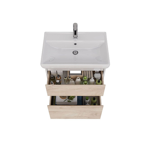 Тумба под раковину Lemark COMBI 70 см подвесная/напольная, дуб кантри/белый LM03C70T-dub Тумба под раковину Lemark COMBI 70 см подвесная/напольная, дуб кантри/белый LM03C70T-dub