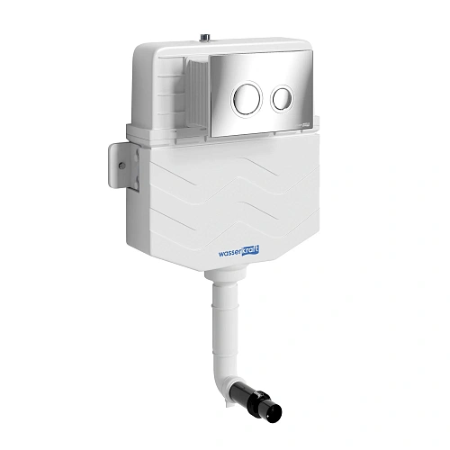 Бачок скрытого монтажа WasserKRAFT Aller 10TLT.031.ME.CH01 с клавишей смыва хром Бачок скрытого монтажа WasserKRAFT Aller 10TLT.031.ME.CH01 с клавишей смыва хром