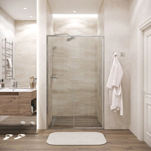 Душевая дверь GROSSMAN Galaxy 100.K33.01.140.10.02 (140x195) хром, стекло шиншилла Душевая дверь GROSSMAN Galaxy 100.K33.01.140.10.02 (140x195) хром, стекло шиншилла