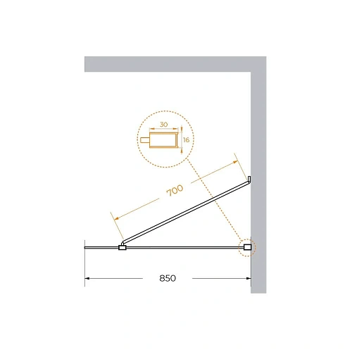 Душевая перегородка CEZARES LIBERTA-L-1-TB-85-C-NERO 85см стекло прозрачное, профиль черный Душевая перегородка CEZARES LIBERTA-L-1-TB-85-C-NERO 85см стекло прозрачное, профиль черный