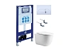 Комплект унитаза SET Aquatek КЛАССИК cm-042 4в1 с инсталляцией, креплением, клавишей смыва и сиденьем микролифт