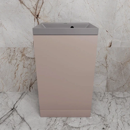 Тумба под раковину Style Line МОНО 50 см ЛС-00002453 напольная, санд пудровый Тумба под раковину Style Line МОНО 50 см ЛС-00002453 напольная, санд пудровый