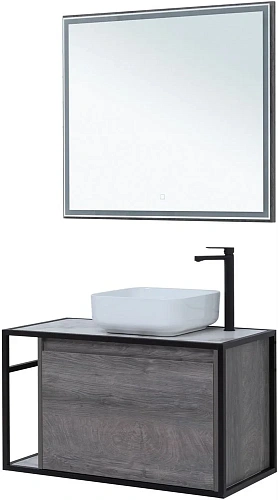 Тумба под раковину Aquanet Nova Lite Loft 90 R дуб рошелье 00261655 Тумба под раковину Aquanet Nova Lite Loft 90 R дуб рошелье 00261655