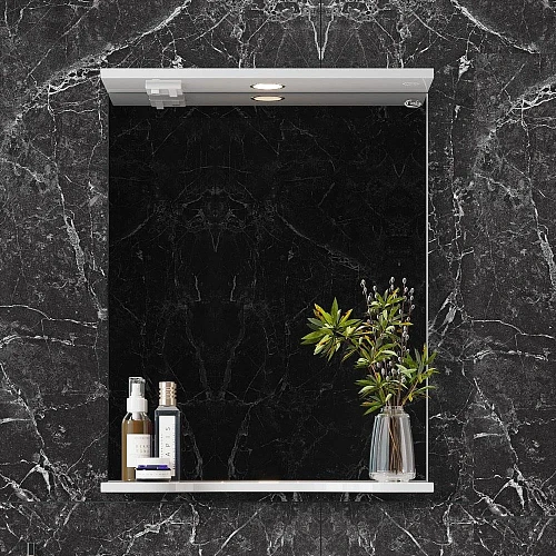 Зеркало Onika Коралл 50 см 205023 белое, с подсветкой Зеркало Onika Коралл 50 см 205023 белое, с подсветкой