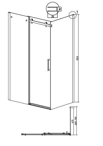 Боковая стенка GROSSMAN Classic 200.K33.04.70.10.00 (70x195) хром, стекло прозрачное Боковая стенка GROSSMAN Classic 200.K33.04.70.10.00 (70x195) хром, стекло прозрачное