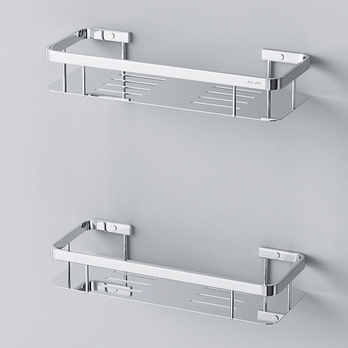 Полка AM.PM Sense L A7453200 прямая, двухъярусная, хром Полка AM.PM Sense L A7453200 прямая, двухъярусная, хром