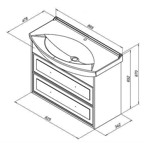 Тумба под раковину Aquanet Остин 85 дуб кантербери 00252675 Тумба под раковину Aquanet Остин 85 дуб кантербери 00252675