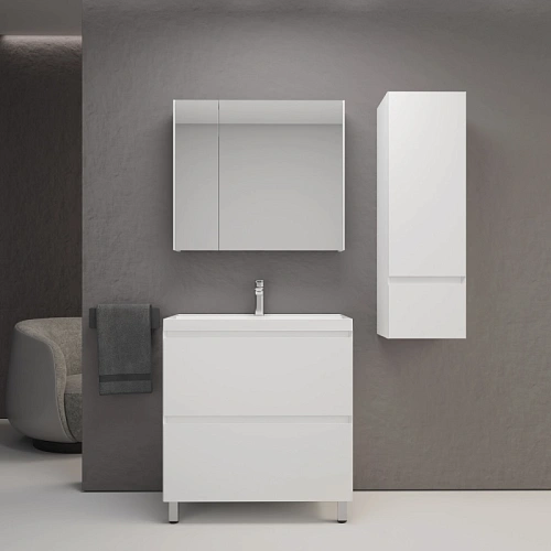 Тумба под раковину Style Line Манхэттен 100 см ЛС-00002368 напольная, белый матовый Тумба под раковину Style Line Манхэттен 100 см ЛС-00002368 напольная, белый матовый