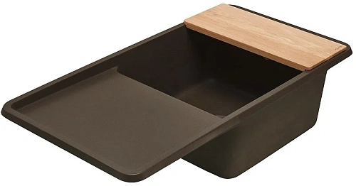 Кухонная мойка Aquaton Беллис 97 1A725132BS280 из литого мрамора, кофе Кухонная мойка Aquaton Беллис 97 1A725132BS280 из литого мрамора, кофе