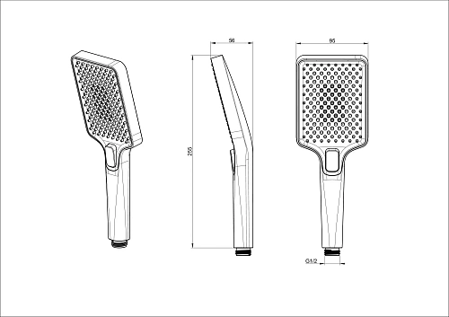 Душевая лейка Wonzon & Woghand брашированный никель (WW-88SC08-BN) Душевая лейка Wonzon & Woghand брашированный никель (WW-88SC08-BN)