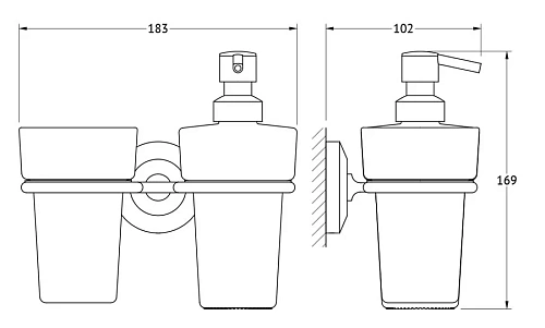 Дозатор жидкого мыла FBS Standard STA 008 Дозатор жидкого мыла FBS Standard STA 008