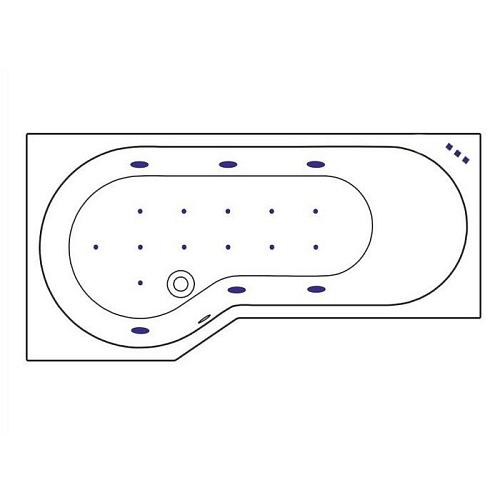 Акриловая ванна EXCELLENT Be Spot 160x80 левая RELAX бронза WAEX.BSL16.RELAX.BR Акриловая ванна EXCELLENT Be Spot 160x80 левая RELAX бронза WAEX.BSL16.RELAX.BR