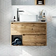 Тумба с раковиной STWORKI Карлстад 75 дуб рустикальный, роверелла, с отверстием для смесителя в стол 427817 Тумба с раковиной STWORKI Карлстад 75 дуб рустикальный, роверелла, с отверстием для смесителя в стол 427817