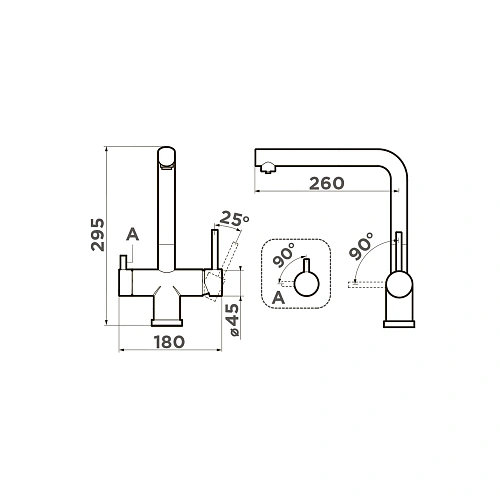 Смеситель для кухни Omoikiri Takamatsu 4994085 Смеситель для кухни Omoikiri Takamatsu 4994085