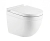 Унитаз подвесной CeramaLux 2198MW белый матовый с крышкой микролифт