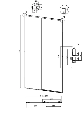 Душевая дверь GROSSMAN Galaxy 100.K33.01.110.42.10 (110x195) графит сатин, стекло тонированное Душевая дверь GROSSMAN Galaxy 100.K33.01.110.42.10 (110x195) графит сатин, стекло тонированное