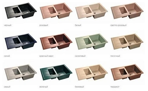 Кухонная мойка GranFest Quadro Q-610 K топаз топаз Кухонная мойка GranFest Quadro Q-610 K топаз топаз