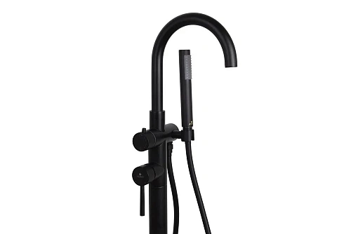 Смеситель для ванны Kaiser Merkur Matt Black 26282-2 напольный Смеситель для ванны Kaiser Merkur Matt Black 26282-2 напольный