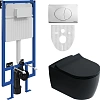 Комплект Унитаз подвесной STWORKI Ноттвиль SETK3104-2616 безободковый, с микролифтом, черный + Систе 587834 Комплект Унитаз подвесной STWORKI Ноттвиль SETK3104-2616 безободковый, с микролифтом, черный + Систе 587834