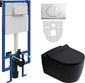 Комплект Унитаз подвесной STWORKI Ноттвиль SETK3104-2616 безободковый, с микролифтом, черный + Систе 587834 Комплект Унитаз подвесной STWORKI Ноттвиль SETK3104-2616 безободковый, с микролифтом, черный + Систе 587834