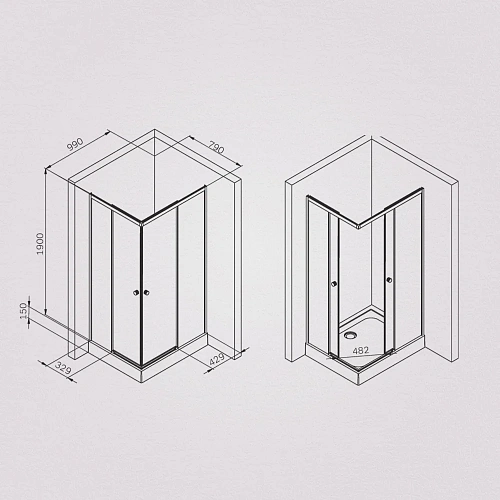 Душевой уголок AM.PM X-Joy W94G-403-100280-MT1K раздвижные двери 100x80 профиль хром матовый, стекло прозрачное Душевой уголок AM.PM X-Joy W94G-403-100280-MT1K раздвижные двери 100x80 профиль хром матовый, стекло прозрачное