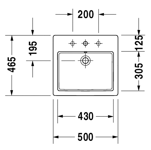 Раковина Duravit Vero 0315500000 Раковина Duravit Vero 0315500000