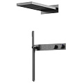 Душевая система Sancos Linn SC9023GG с термостатом, с внутренней частью, вороненая сталь Душевая система Sancos Linn SC9023GG с термостатом, с внутренней частью, вороненая сталь
