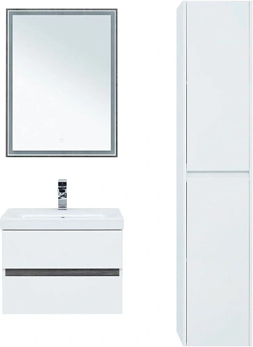 Тумба под раковину Aquanet Беркли 60 белый/дуб рошелье 00254289 Тумба под раковину Aquanet Беркли 60 белый/дуб рошелье 00254289