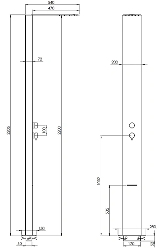 Душевая система Remer 331SS напольная Душевая система Remer 331SS напольная