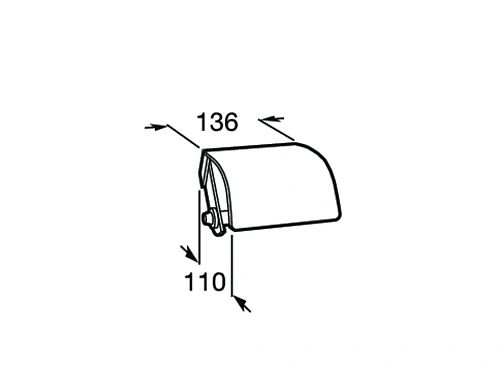 Держатель туалетной бумаги ROCA Hotel's с крышкой 815437001 Держатель туалетной бумаги ROCA Hotel's с крышкой 815437001