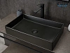 Раковина Gid Bm9496 53363 накладная черная матовая 60.5x37x11