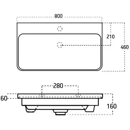 Раковина Sanovit Luxury 80 11080-KL 11080-KL Раковина Sanovit Luxury 80 11080-KL 11080-KL